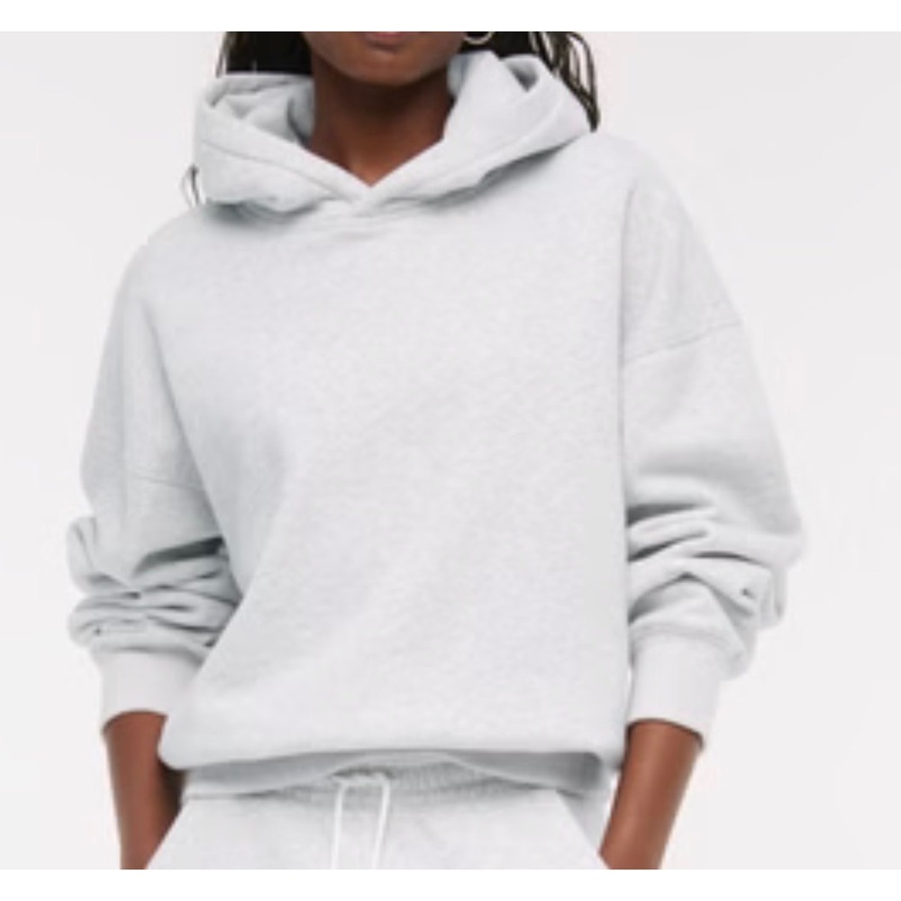 NWT Abercrombie & Fitch women Sunday hoodie light grey Oversized